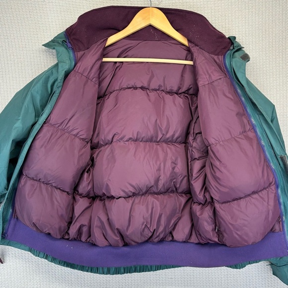 Vtg Columbia Whirlibird 3 in 1 Jacket Men Med Green Full Zip Radial Sleeve Ski - Picture 2 of 11